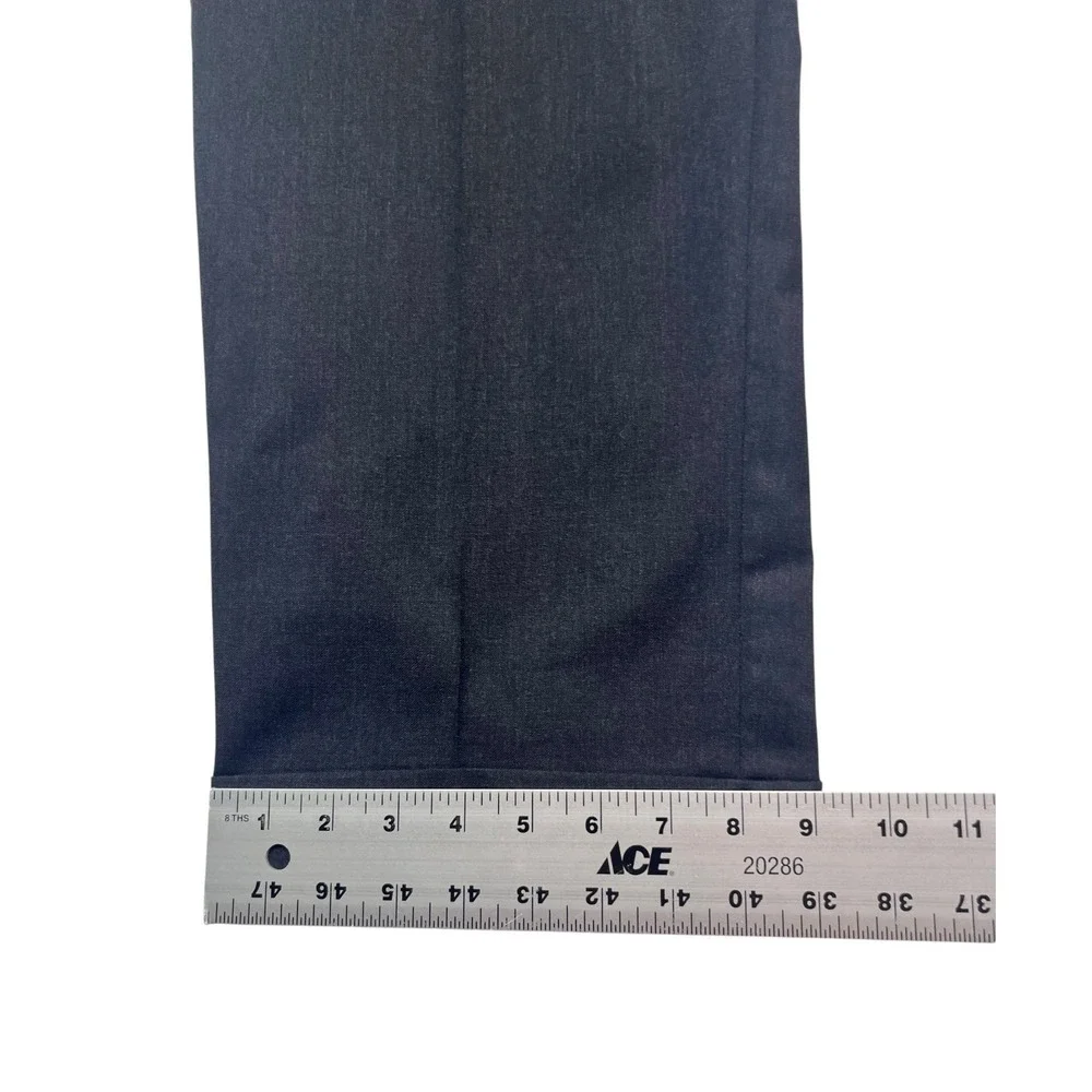 Pazoni 35x33 Charcoal Dress Suit Pants Trousers Pleated High Waisted Wool Italy